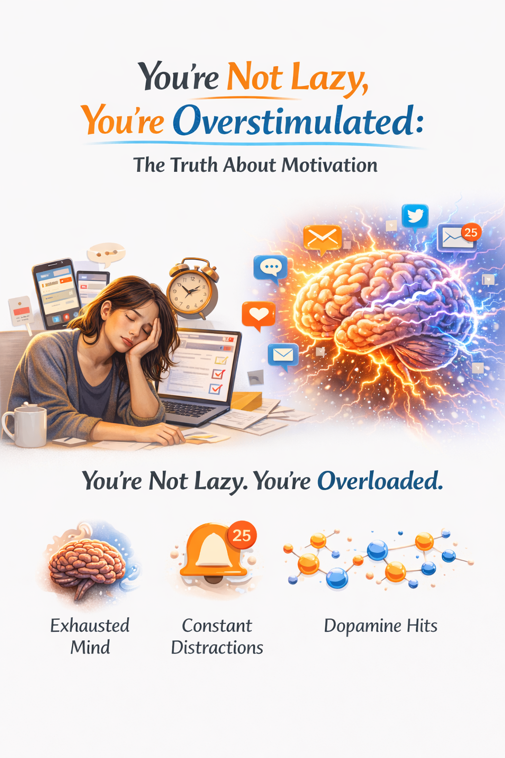 You’re Not Lazy, You’re Overstimulated: The Truth About Motivation